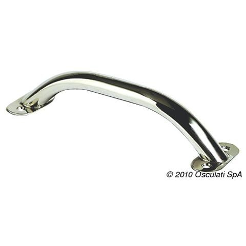 Corrimano in Tubo Ovalizzato con Viti Acciaio Inox 19 x 25 mm 30.5 x 5.5 cm 41.911.12 - Foto 1