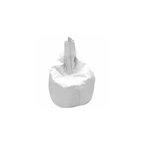 Pouf In Nylon Modello Pera Con Imbottitura In Polistirolo Colore Bianco - Foto 2