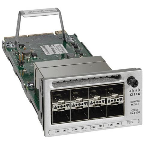 Cisco - Modulo di espansione - 10 Gigabit SFP+ / SFP (mini-GBIC) x 8 - per Catalyst 3850-12X48U-E, 3850-12X48U-S, 3850-24XS-E, 3850-24XS-S, 3850-24XU-E, C3850-24XU-S - Foto 1