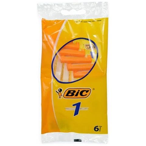 6 Bic Rasoi Mono Lama Per Pelli Normali Da Uomo Barba Usa E Getta Monouso - Foto 1