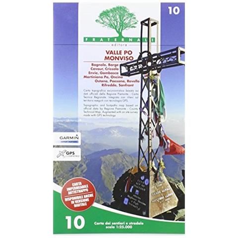 Carta n. 10. Valle Po, Monviso. Carta dei sentieri e stradale 1:25.000 - Foto 1