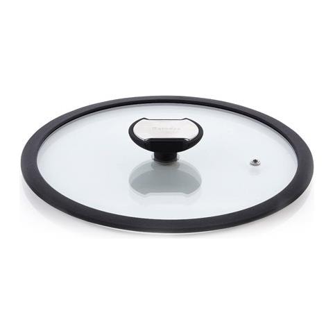 Coperchio In Vetro Con Bordo Nero In Silicone 32 Cm - Foto 2