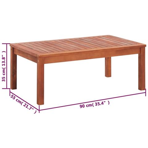 Set Divani Da Giardino 4 Pz In Legno Massello Di Acacia - Foto 2