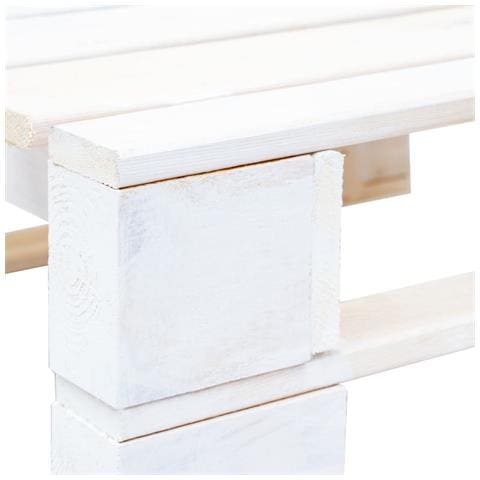Pouf Da Giardino Con Pallet In Legno Bianca - Foto 5