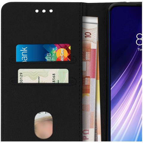 Custodia Xiaomi Redmi Note 8 E Note 8 2021 Portadocumenti Funzione Supporto Nero - Foto 8