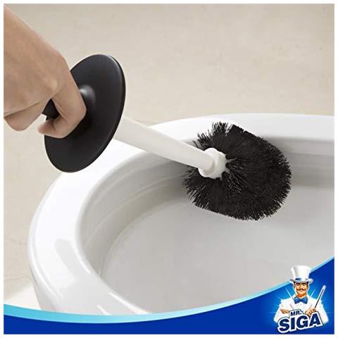 Toilet Bowl Pennello E Supporto Per Bagno Nero 1 Confezione - Foto 2