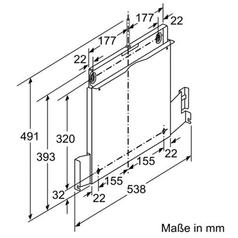 DSZ4660, Kit di montaggio, , 60 cm wide flat screen hoods - Foto 2