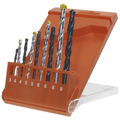 420400, Drill, Set di punte per trapano, Plastica, Lamina di metallo, Legno, High-Speed Steel (HSS) , Nero, Acciaio inossidabile, Polybag with hanging hole - Foto 1