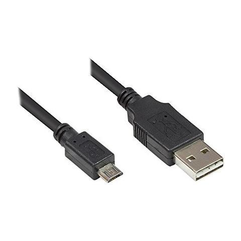 USB 2.0 A / micro B, 2m 2m USB A Micro-USB B Nero cavo USB - Foto 1