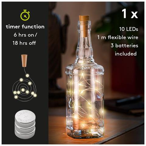 Stringa Luminosa Per Bottiglie Con 10 Led, Incl. Timer - Foto 7