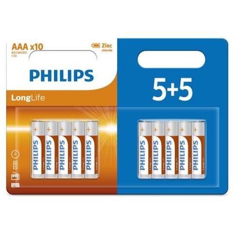 R03l10bp / 10 Batterie Monouso R03 Per Uso Domestico Mini Stilo Aaa Cloruro Di Zinco 10 Pz - Foto 1