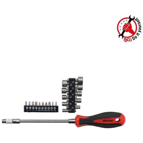 Set Di Bit Per Cacciaviti Con Albero Flessibile Bgs - 31 Pezzi - 20131 - Foto 1