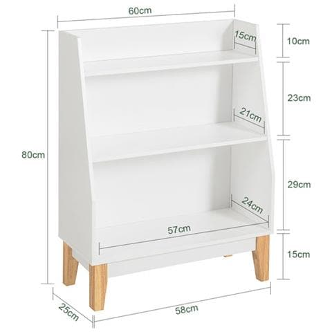 Sobuy Libreria Scaffale Per Bambini 60x25x80cm Kmb47-w - Foto 2