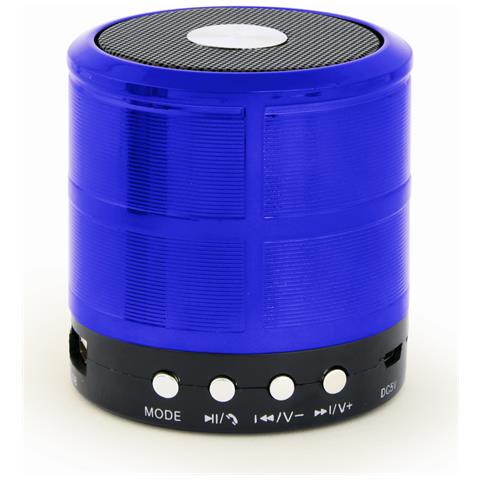 SPK-BT-08-B Altoparlante Portatile Mono Potenza 3 W Bluetooth - Nero / Blu - Foto 1