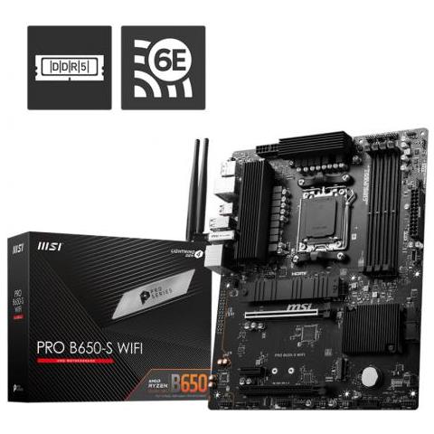 Mb Amd B650, Pro B650-s Wifi, Am5, 4ddr5, 2pci-ex16, 1pci-ex1, 2m. 2, 4sata3 - Foto 1
