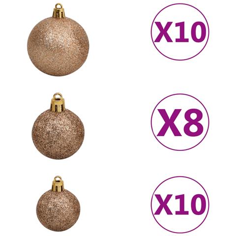 Albero Di Natale Artificiale Con 300 Led Palline E Neve 240 Cm - Foto 11