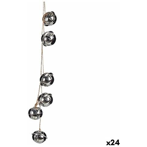 Decorazione Natalizia Sonaglio Argentato 5 X 2,5 X 41 Cm (24 Unità) - Foto 1