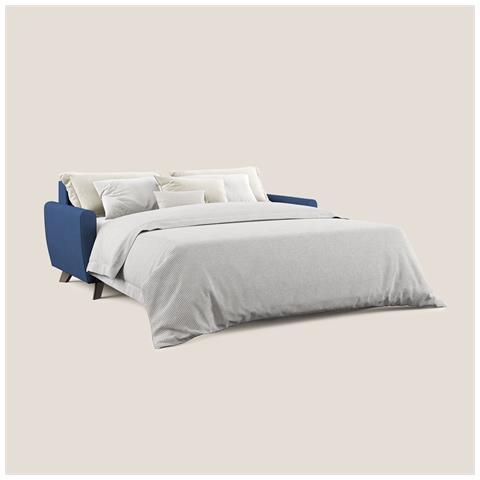 Callisto Divano letto matrimoniale in tessuto morbido impermeabile T02 188 cm (mat. 140x197) blu - Foto 2