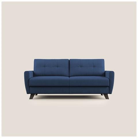 Callisto Divano letto matrimoniale in tessuto morbido impermeabile T02 188 cm (mat. 140x197) blu - Foto 3