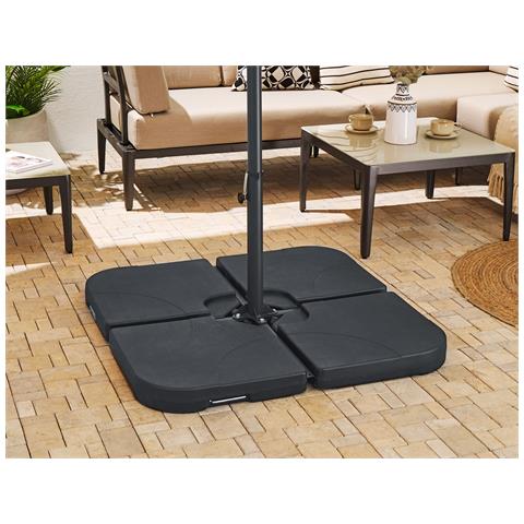 Base Per Ombrellone Metallo Nero 100 X 100 Cm Vicchio - Foto 1