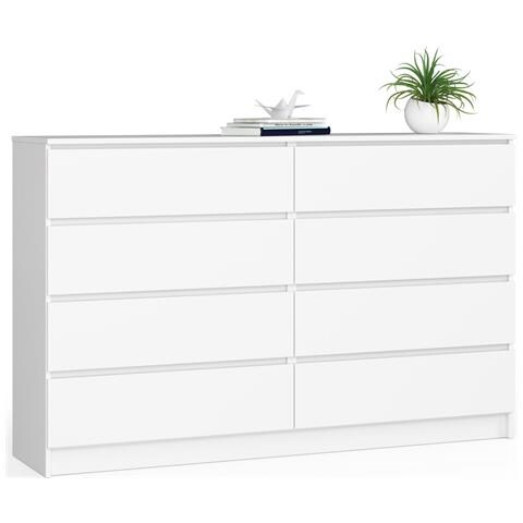 Cassettiera K160, 8 cassetti, 160x40x99 cm, Colore Bianco - Foto 1