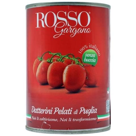 Datterini Pelati Di Puglia 100% Pomodoro Italiano Rosso Gargano 400 Grammi - Foto 1