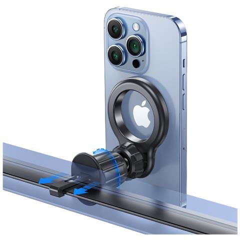 Supporto Auto Magnetico Per Smartphone Su Ventilazione Rotante 360°, Nero - Foto 3