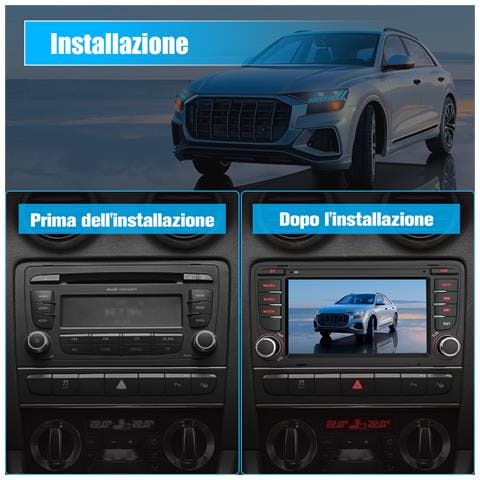 Android 13 Autoradio Con Carplay Android Auto Per A3 S3 Rs3 8p (2006-2012) 7 Pollici Car Radio (2gb+64gb) Con Gps Bluetooth Fm Rds Comandi Del Volante - Foto 7