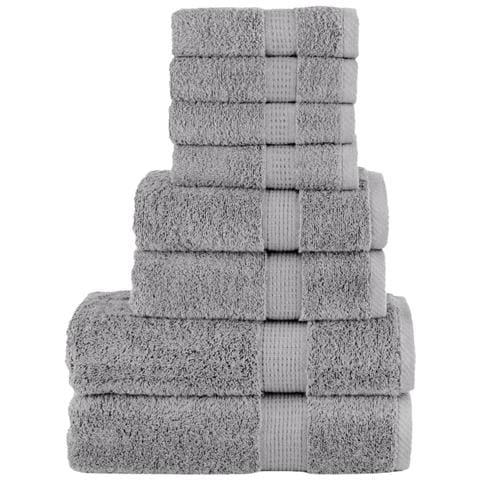 Set ASciugamani SOLUND 8 pz Grigio 600 gsm - Foto 1