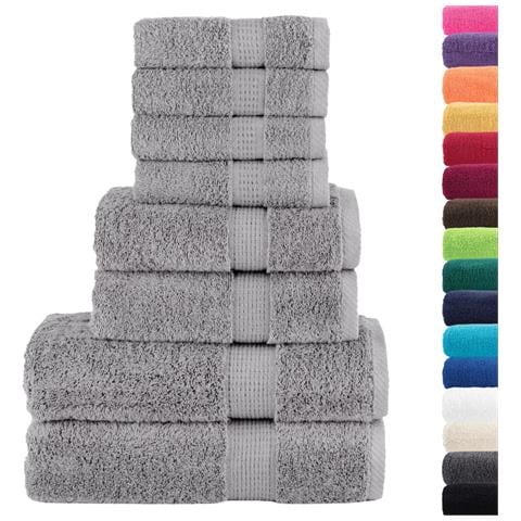 Set ASciugamani SOLUND 8 pz Grigio 600 gsm - Foto 2