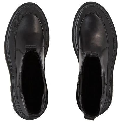 Flatform Chelsea Boot Stivaletti Pelle Scarpe Donna Nero Eu 41, Yw0yw01111 0gt - Foto 3