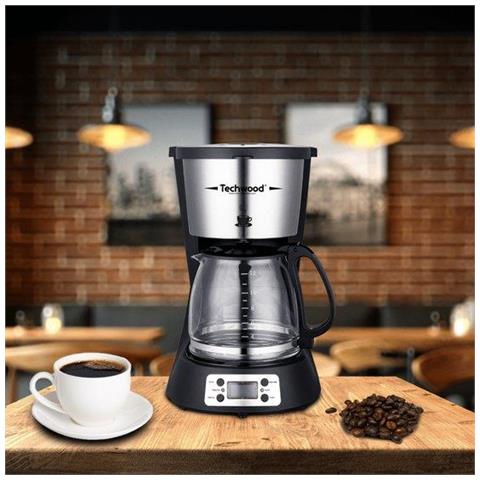 Macchina da caffè TCA-1296 Capacita 1,5 L Potenza 1000 W Colore Nero Acciaio inox - Foto 4