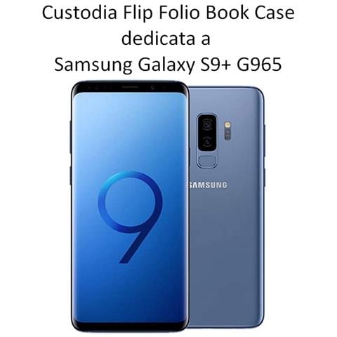 Duo Custodia Originale Flip Folio Book Case Per Samsung Galaxy S9 Plsu S9+ G965 Black - Foto 2