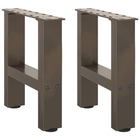 Gambe Per Tavolino Da Caffè Naturale 2 Pz 30x(30-31) Cm Acciaio - Foto 1