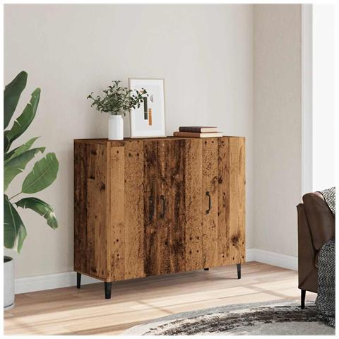Credenza Legno Antico 90x34x80 Cm In Legno Multistrato - Foto 3