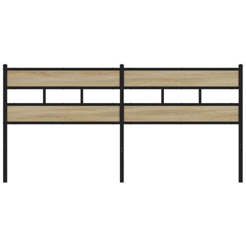 Testiera Rovere Sonoma 193 Cm In Ferro E Legno Multistrato - Foto 3