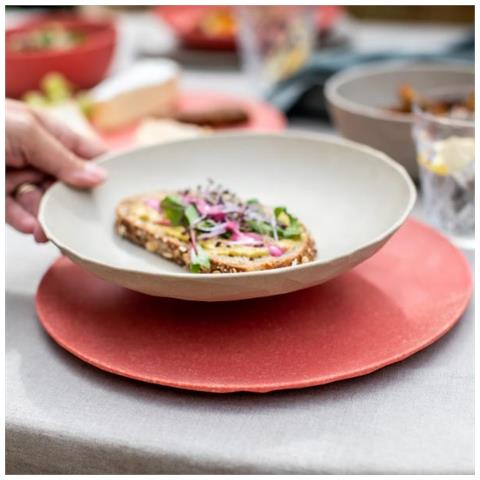 Club Piatto Da Portata Rotondo Beige 4 Pz - Foto 2