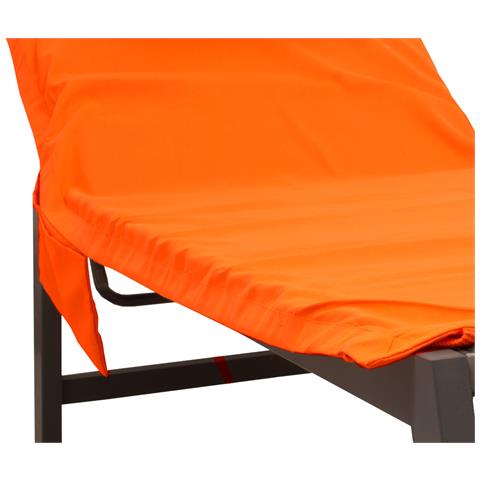 Lettino Mare Microfibra Lettino Con Cuscino E Tasche Modello Fluo Lettino Arancio - Foto 2