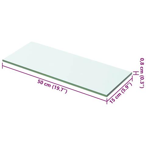 Lusso Casadino -  Mensole In Vetro Trasparente 2 Pz 50x15 Cm - Foto 4