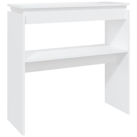 Lusso Casadino -  Tavolino Consolle Bianco 80x30x80 Cm In Legno Multistrato - Foto 1