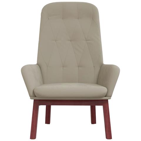 Poltrona Relax Grigio Chiaro In Velluto - Foto 2