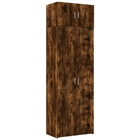 Lusso Casadino -  Armadietto Rovere Fumo 70x42,5x225 Cm In Legno Multistrato - Foto 1