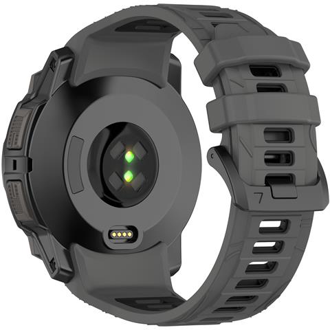 Cinturino In Silicone Bicolore Per Garmin Instinct 3 Black Modello 2 - Foto 2