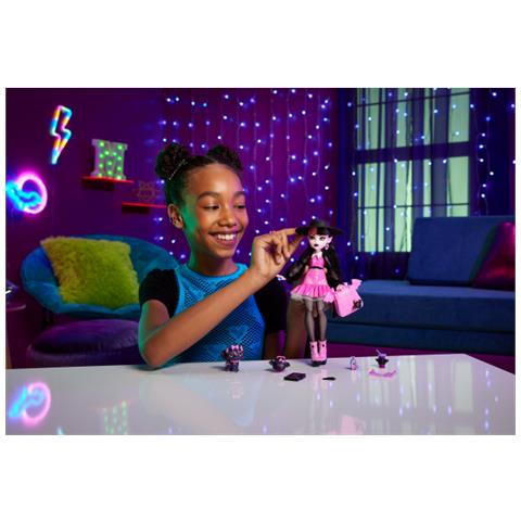 Monster High Draculaura Bambola Con Animale Domestico E Accessori Hrp64 - Foto 2