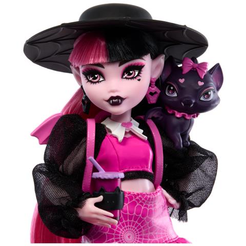 Monster High Draculaura Bambola Con Animale Domestico E Accessori Hrp64 - Foto 3