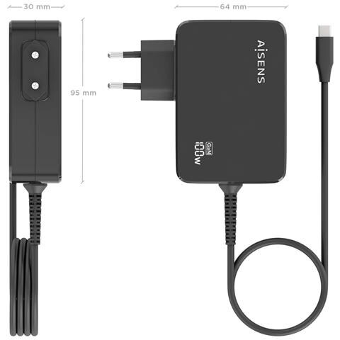 ASCH-1PD100WL50-BK Caricabatterie per dispositivi mobili Fotocamera, GPS, Telefono cellulare, Computer portatile, Smartphone, Tablet, Universale Nero AC Ricarica rapida Interno - Foto 7