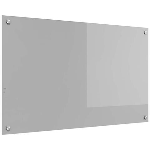 Paraspigolo Cucina Grigio Chiaro 100x60x0,6 cm Vetro Temperato - Foto 1