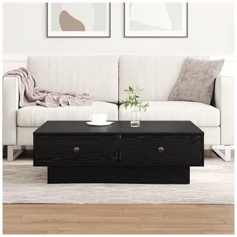 Tavolino da Caffè Rovere nero Legno ingegnerizzato 90 x 90 x 28 cm - Foto 2