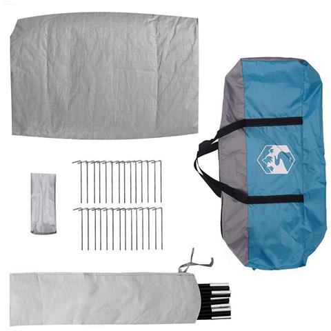 Tenda da campeggio con tetto Blu 475 x 475 x 235 cm Poliestere - Foto 9