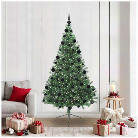 Albero di Natale artificiale con luci integrate Verde 210 cm - Foto 2